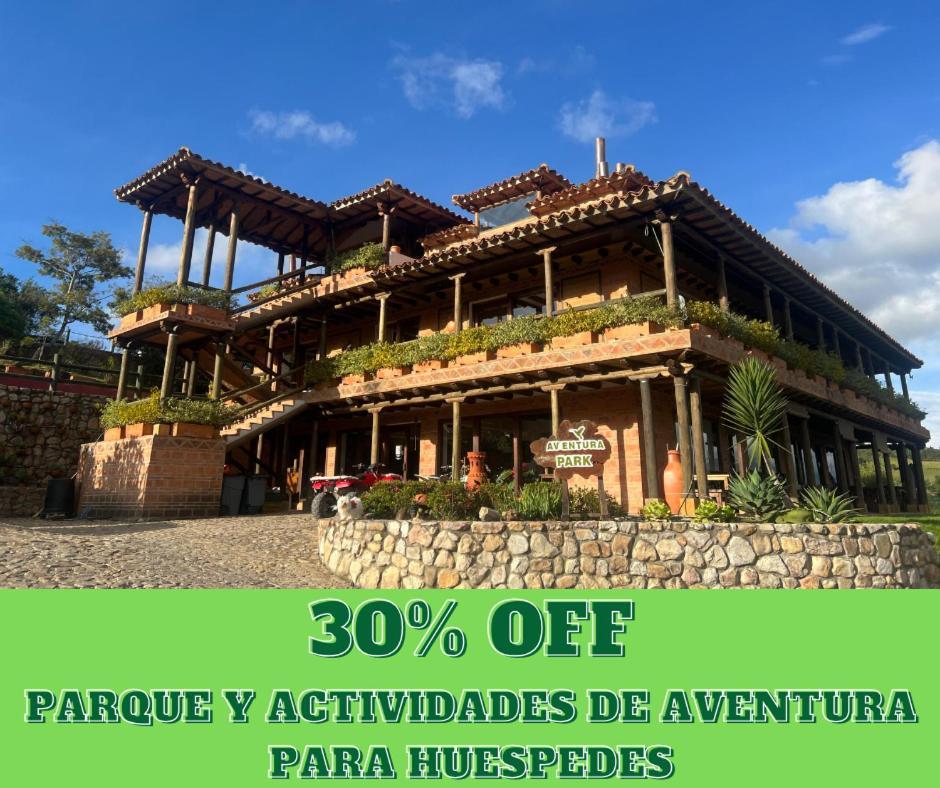 Hotel, Bungalows, Chalet Y Cabanas Aventura Park Villa De Leyva La Periquera Extérieur photo